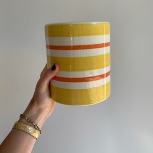 Terramotto striped canister. San Francisco artist